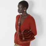 FENDI By The Way Selleria Medium Rust-colored sculpted shearling bag with 192 hand-sewn topstitches - Image 7